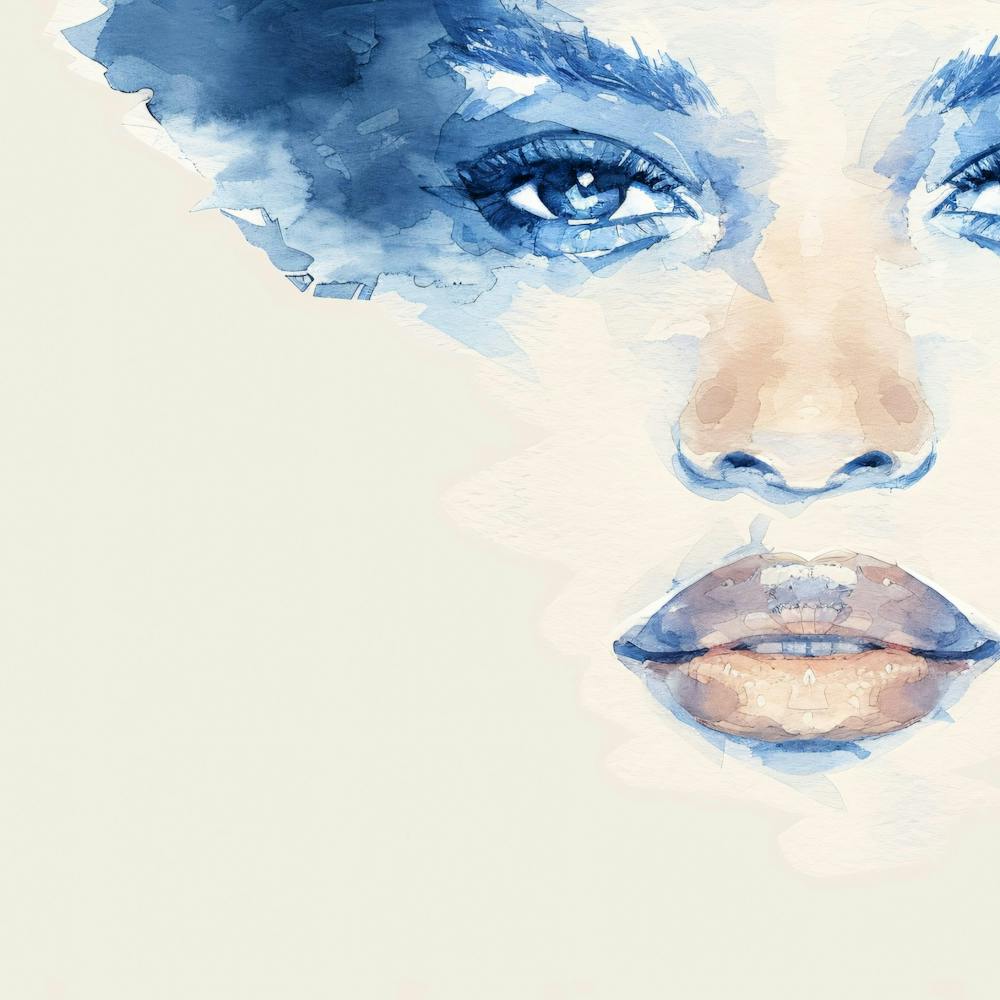 Watercolor Portrait Of A Woman