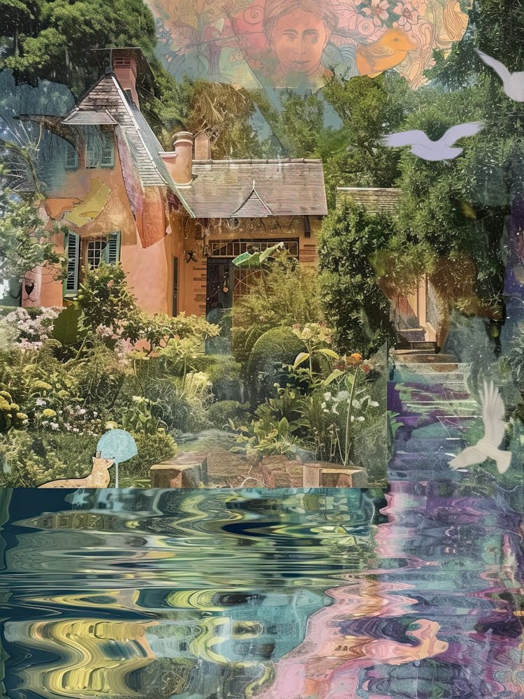 Monet Pond Fairies Scrapbook Collage 7