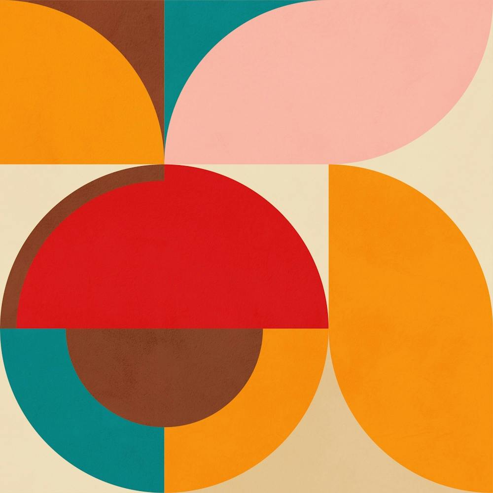 Mid-Mod Playful geometry 1/2 Vibrant