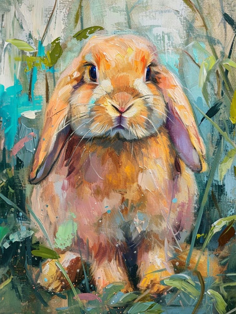 Holland Lop Rabbit Painting 3