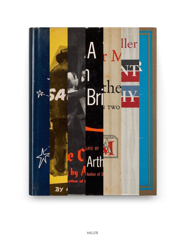 Arthur Miller - Book Lover Abstract Print -First Edition Covers