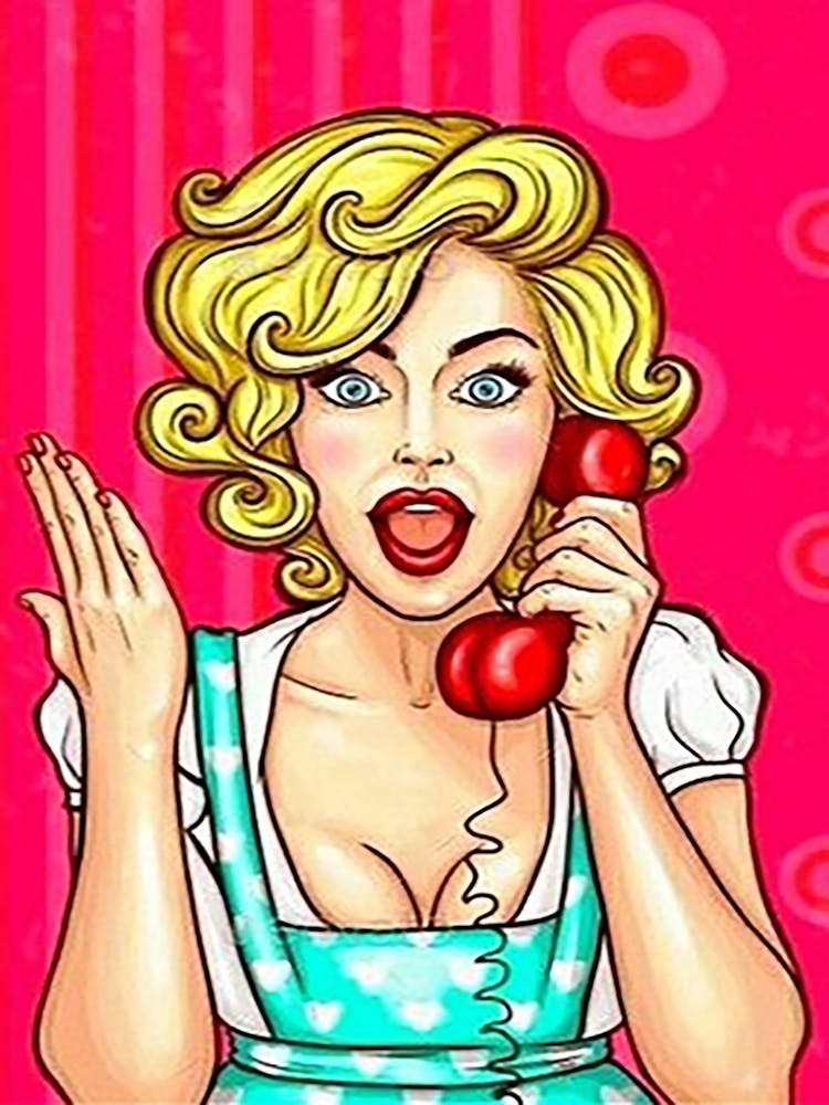 Mädchen am Telefon