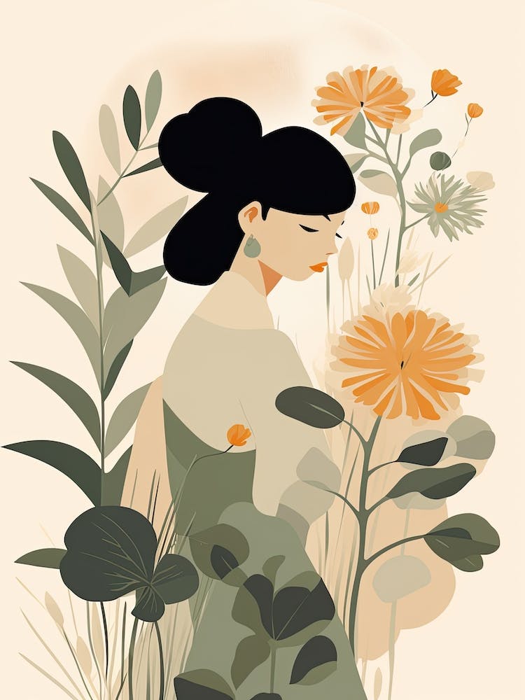 Bloom Body Woman Neutral Colours Boho Style 20