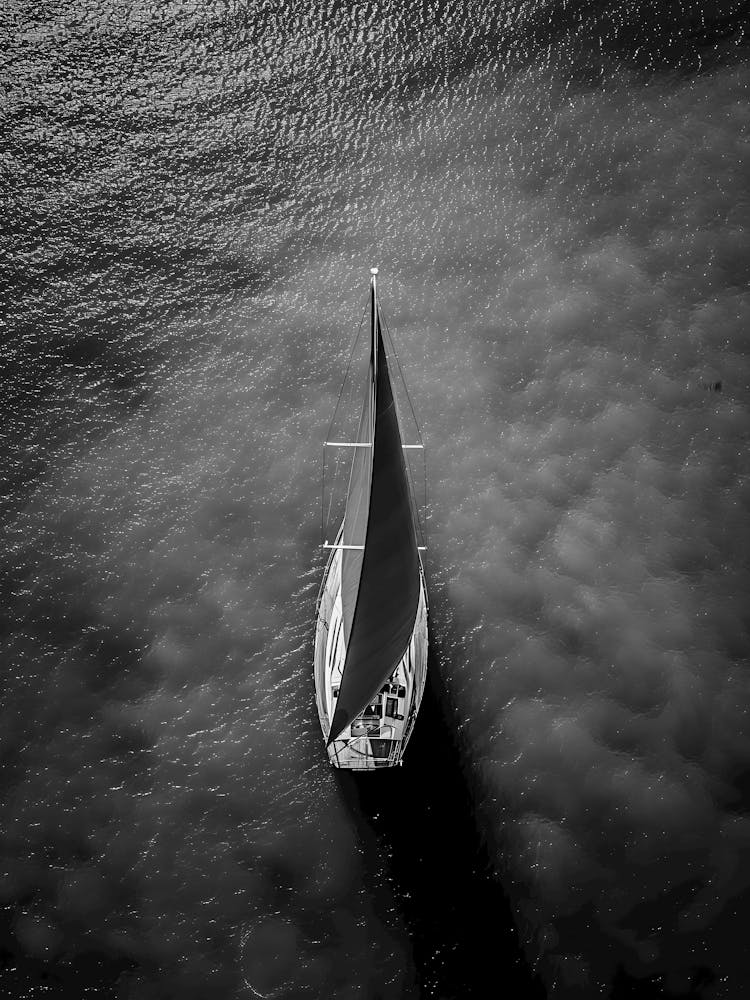 Black And White Sailboat
