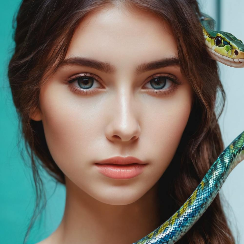 Portrait Of A Woman With A Snake