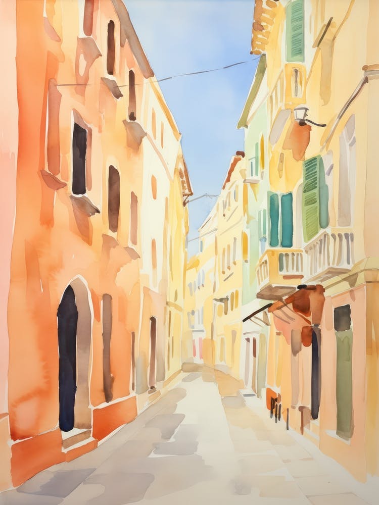 Ancona, Italy Watercolour Streets 1