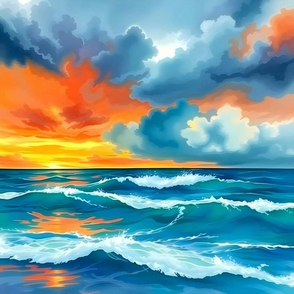 Sunset Over The Ocean 36