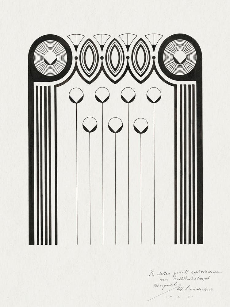 Ornamental Letterpress Stamp For A Book Binding, Samuel Jessurun