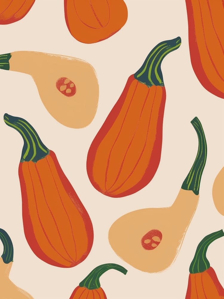 Butternut Squash Pattern Illustration 1