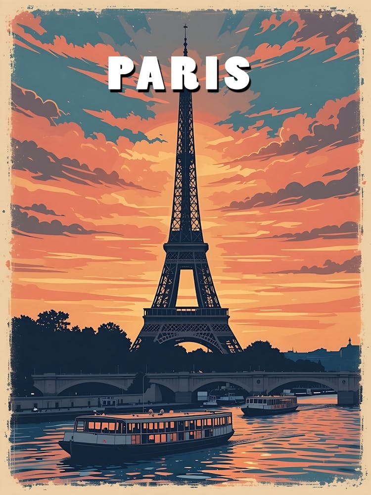 Paris Vintage Travel Poster 3