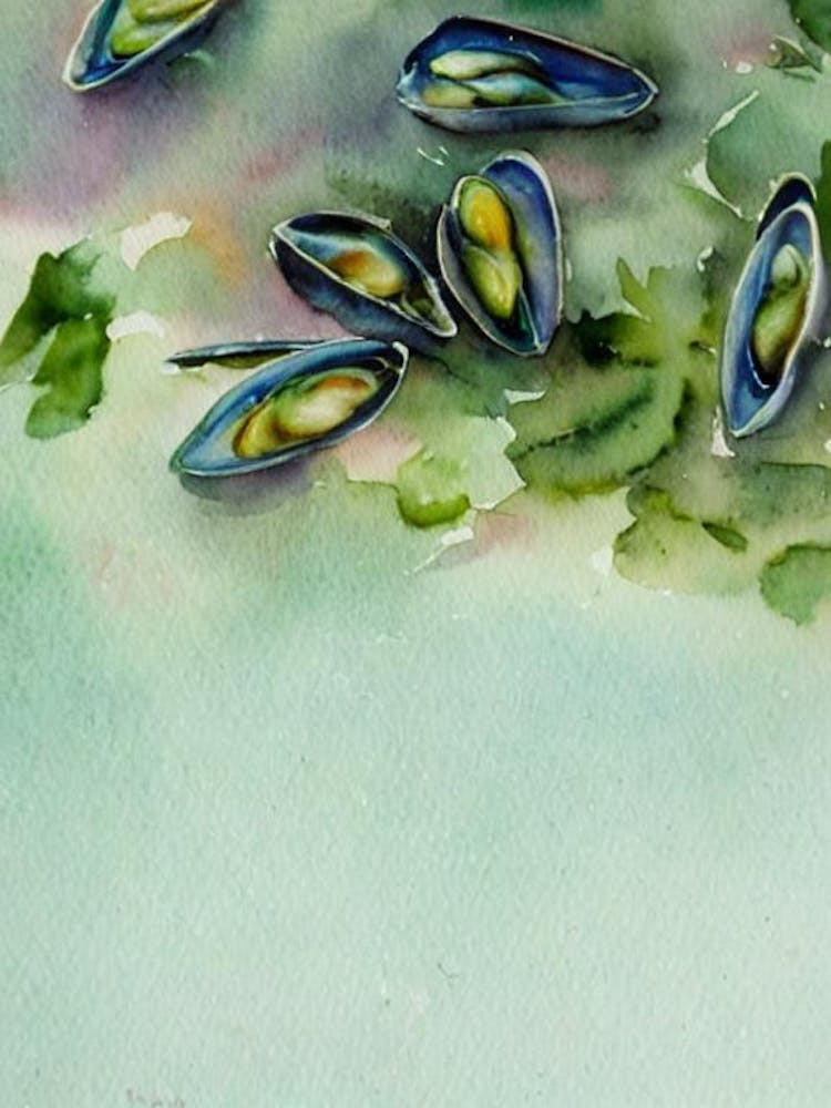 Mussels Storybook Watercolour