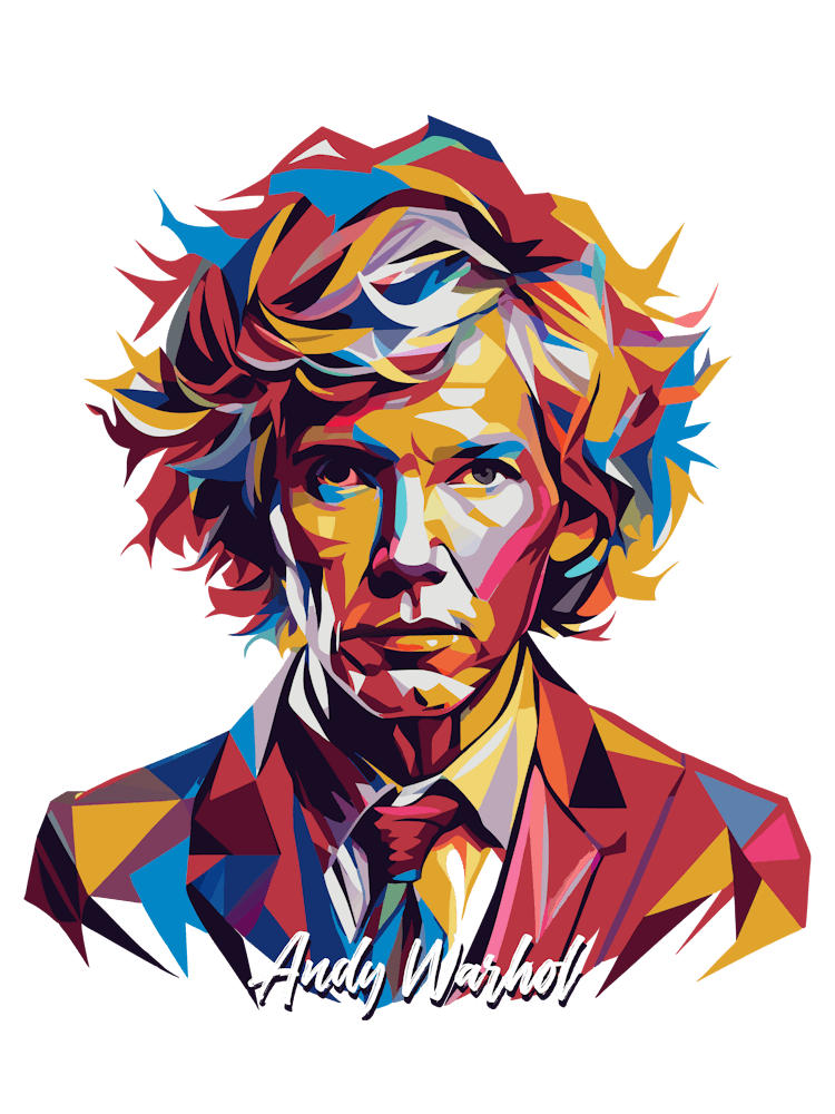 Andy Warhol 2 Portrait WPAP Pop Art