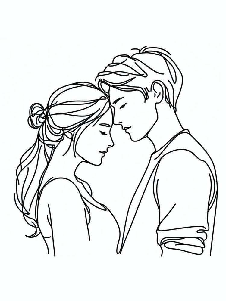 Couple Line Art