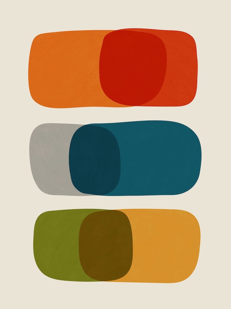 Mid Century Bold And Colorful