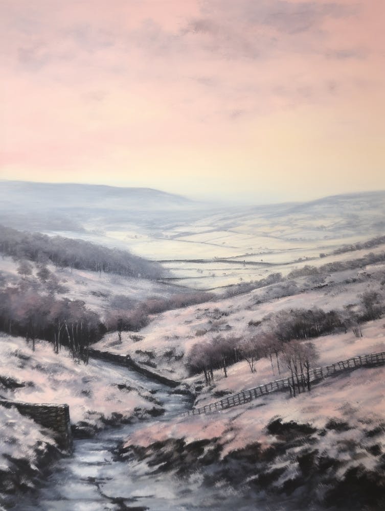 Dreamy Winter Painting Brecon Beacons National Park Wales 2