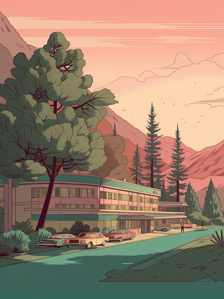 Santa Cruz California United States Travel Illustration 5