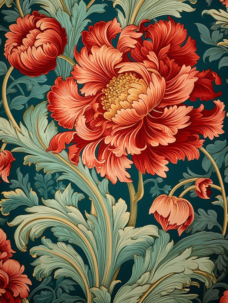 Rococo Floral Wallpaper