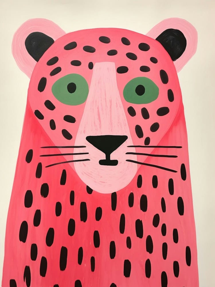 Pink Polka Dot Lion 2