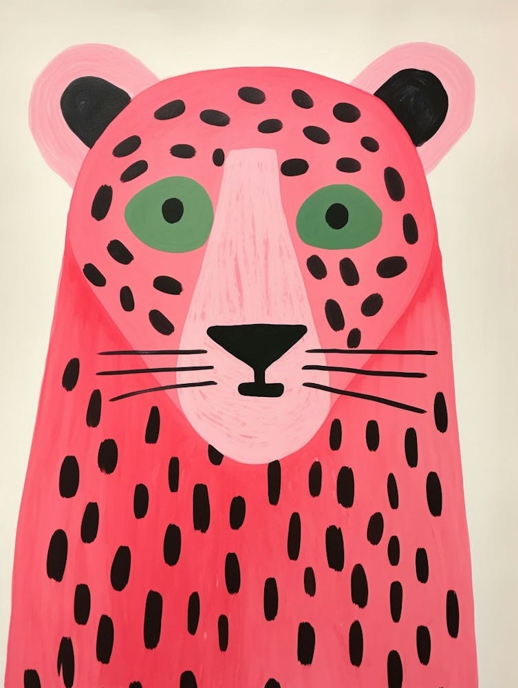 Pink Polka Dot Lion 2