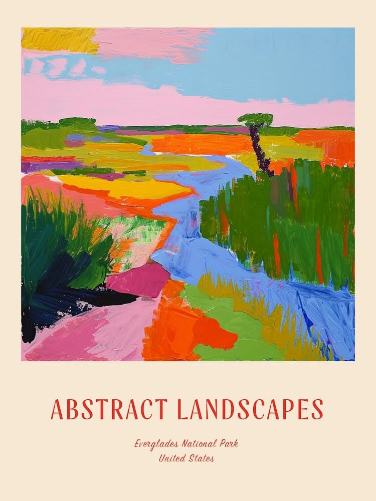 Colourful Abstract Everglades National Park Usa 4 Poster
