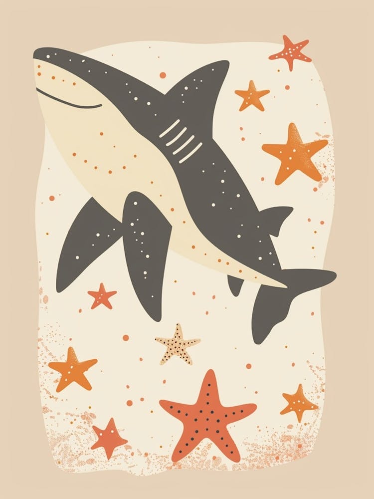 Shark & Starfish Muted Pastels 2