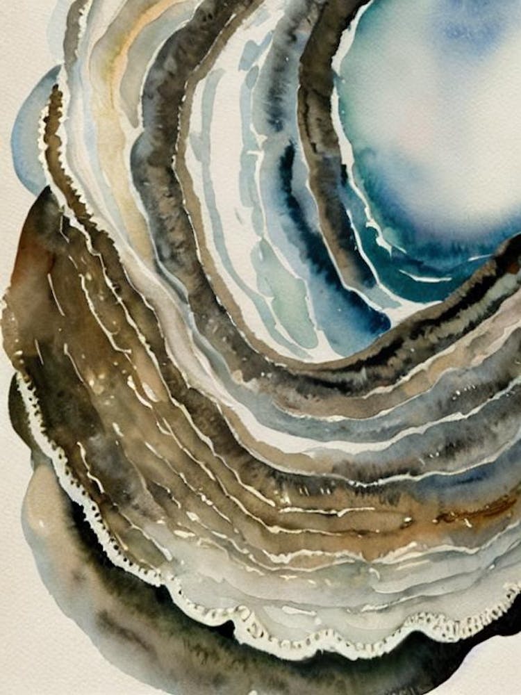 Giant Clam Vintage Graphic Watercolour