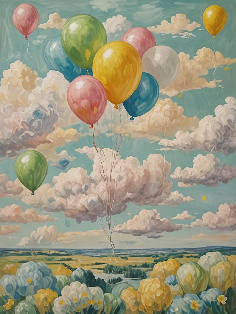 Colourful Balloons In The Sky