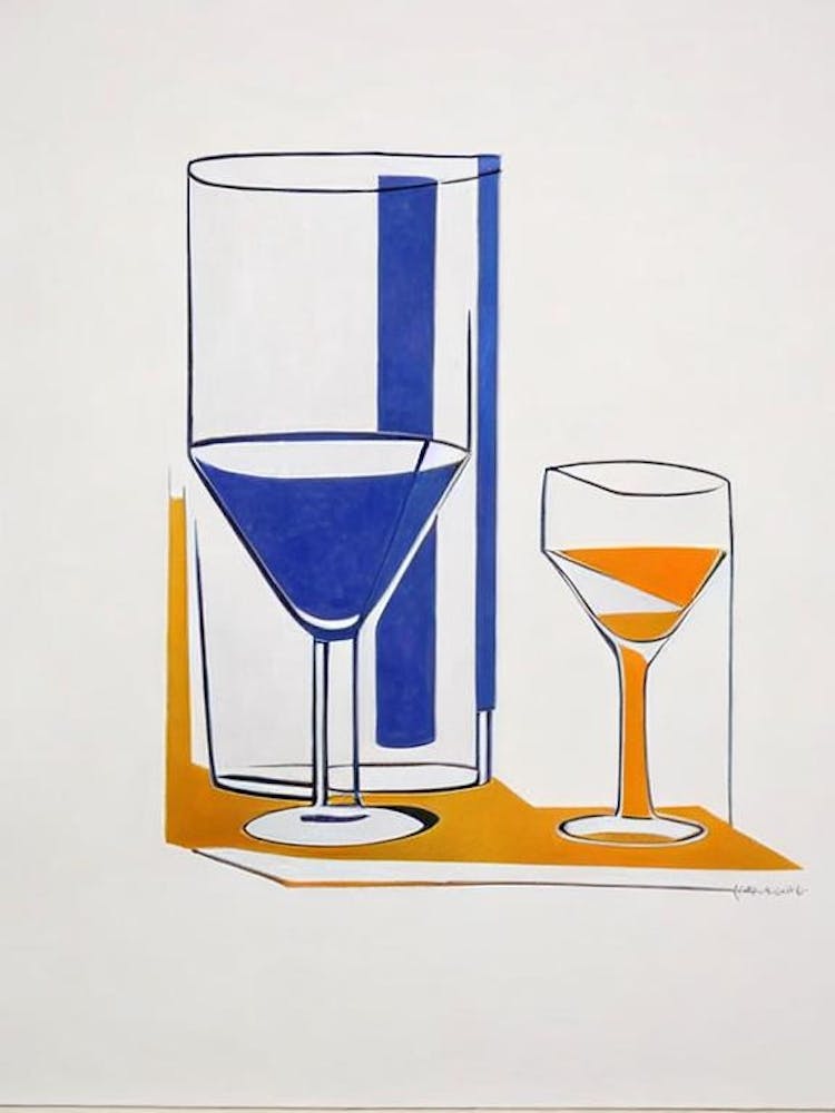 Collins Picasso Line Drawing Cocktail Poster