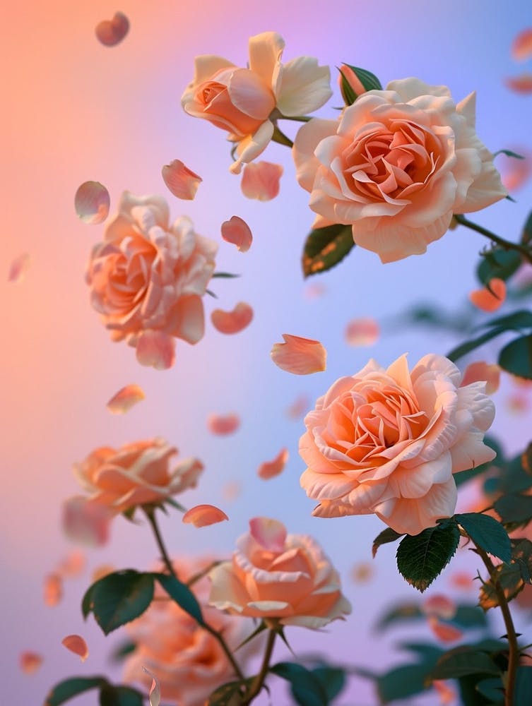 English Roses Painting Rose Petals 3