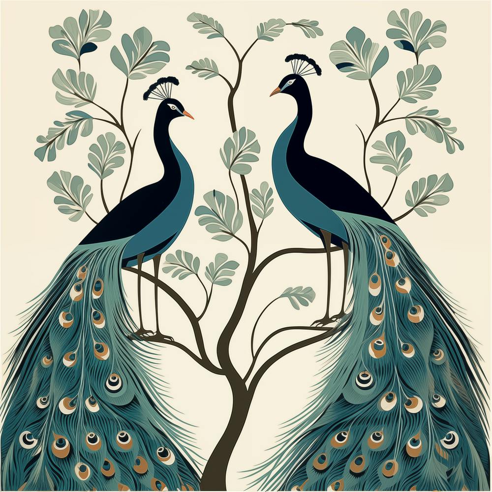 Fig And Peacock William Morris Inspired