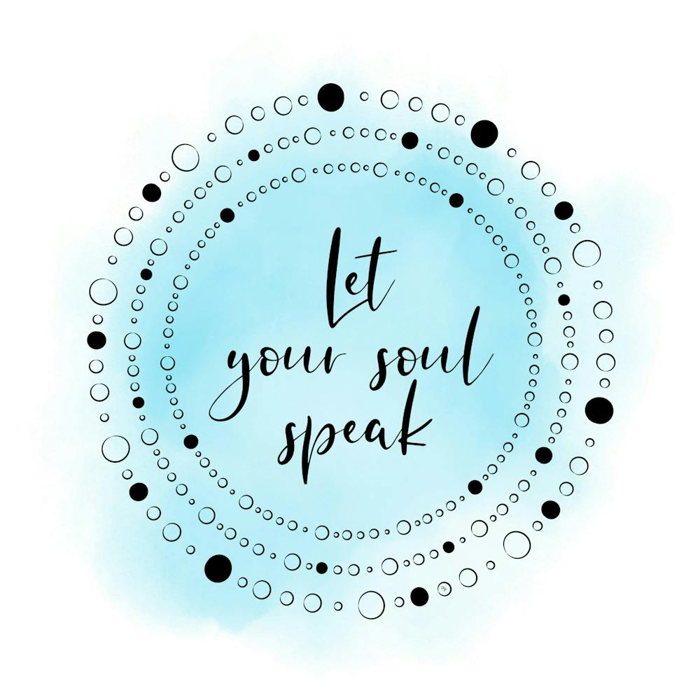 Let your Soul Speak Mandala Quote