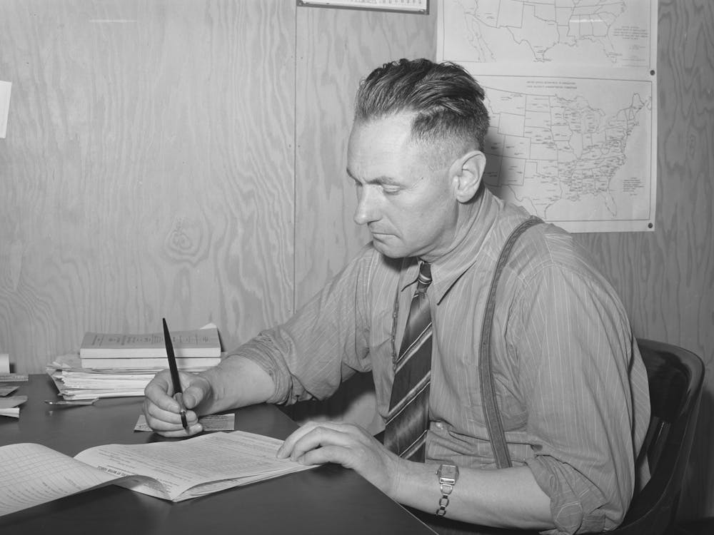 Manager Of The Fsa (Farm Security Administration) Labor Camp, Caldwell, Idaho By Russell Lee