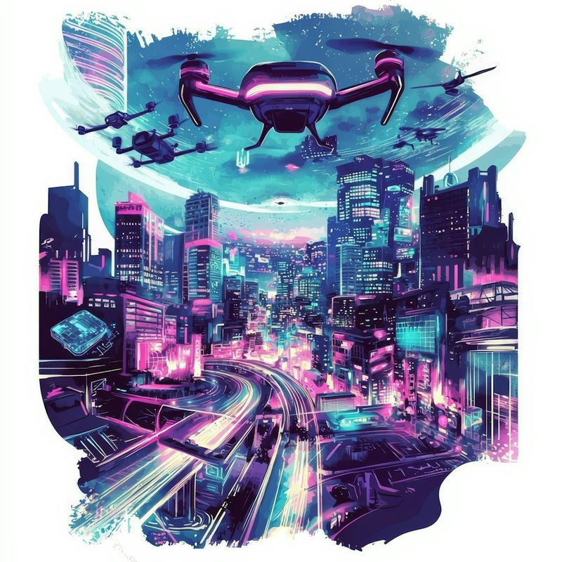 Futuristic City.Generated AI. Wall 8