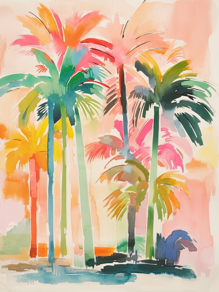 Watercolor Palms