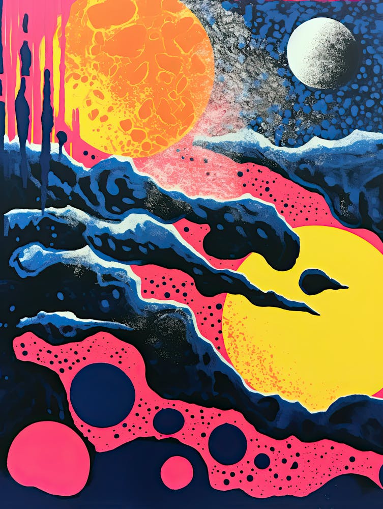 Infinite Ripples Timewave Psychedelic Flow Art Print by Bauhaus ...