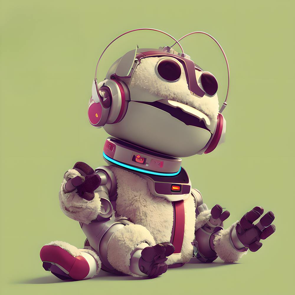 Robot With Headphones