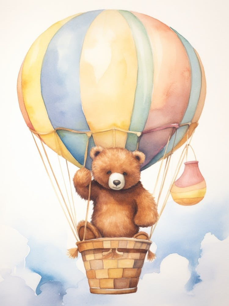 Baby Bear 3 In A Hot Air Balloon