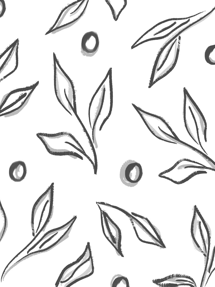 Black And White Leaves 5