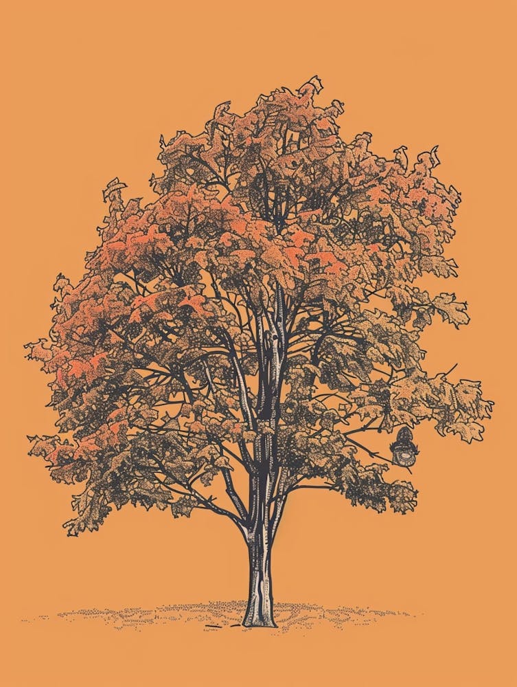 Chestnut Tree Minimalistic Drawing 2