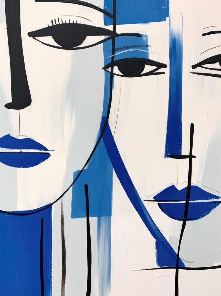 Two Women In Blue 1