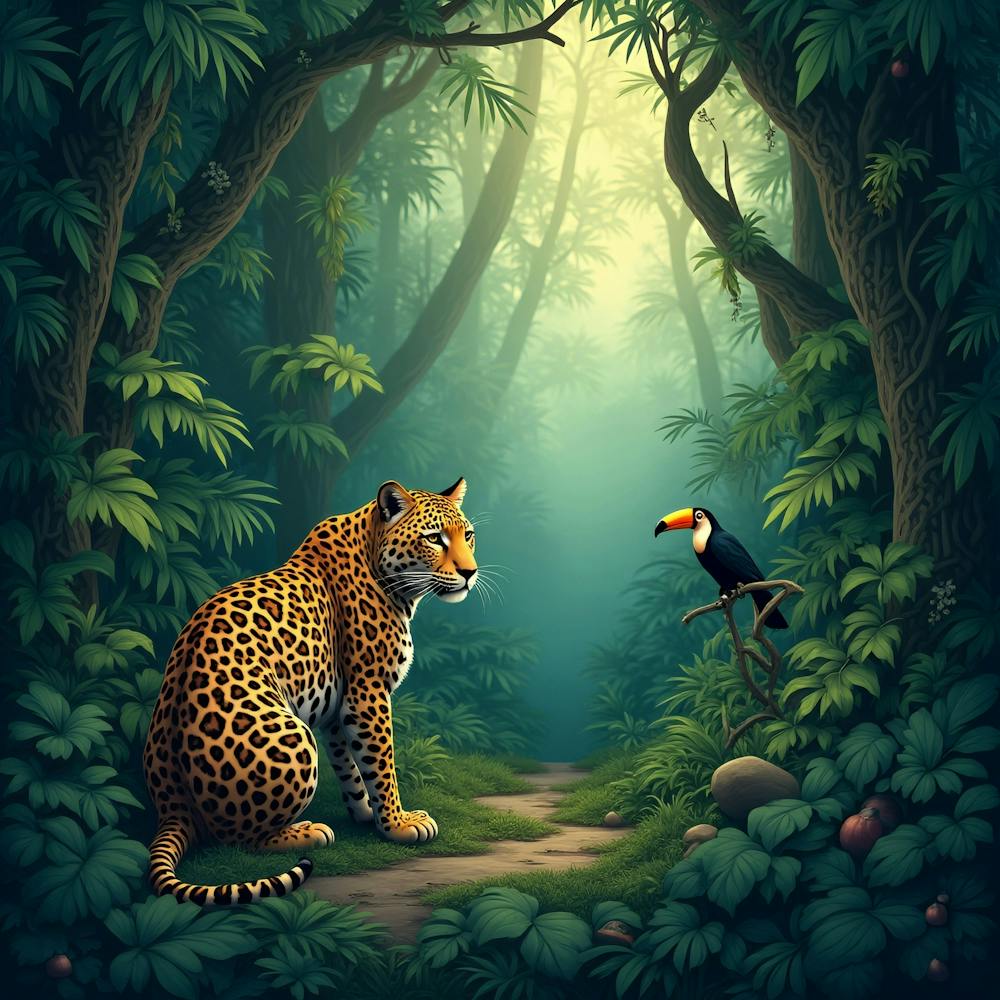 Jaguar im Dschungel