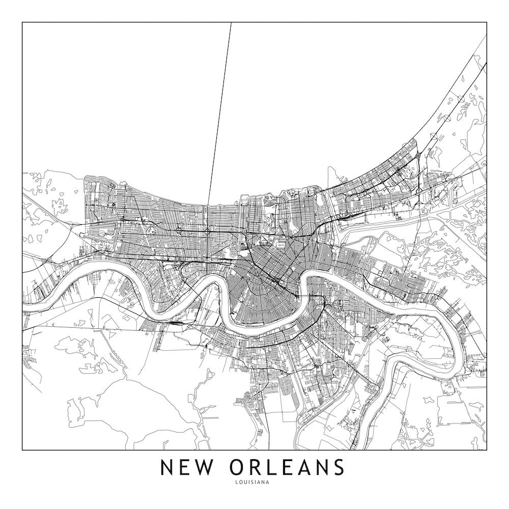 New Orleans Map Line
