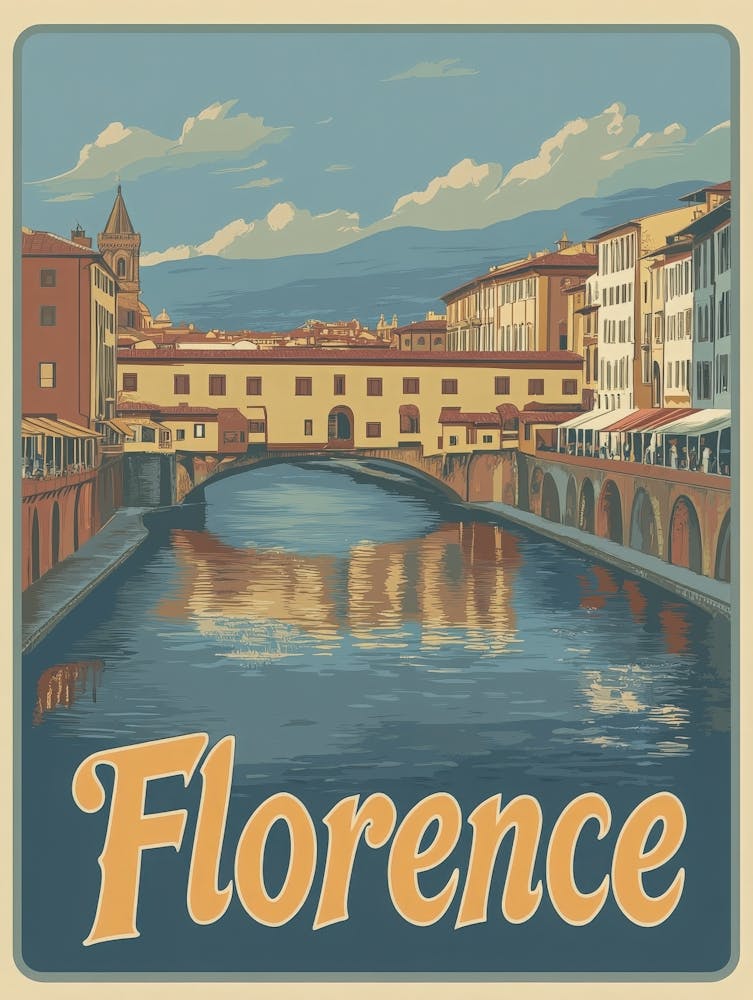 Aihrgdesign A Classic 1960s Travel Poster For Florence 2