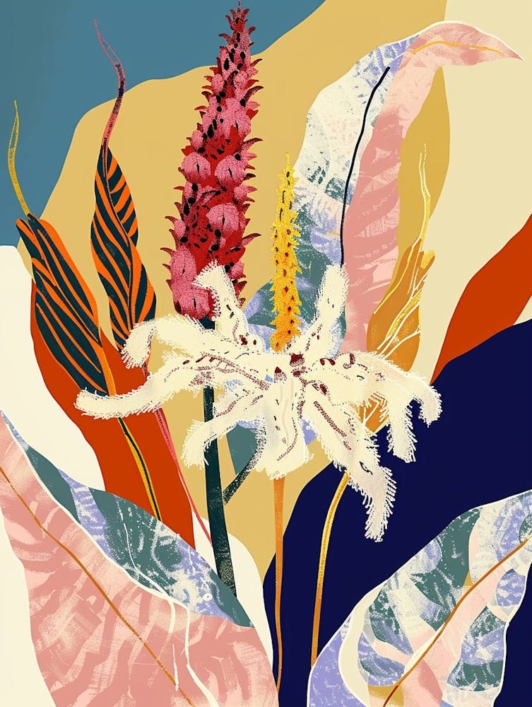 Colourful Flower Illustration Celosia 3