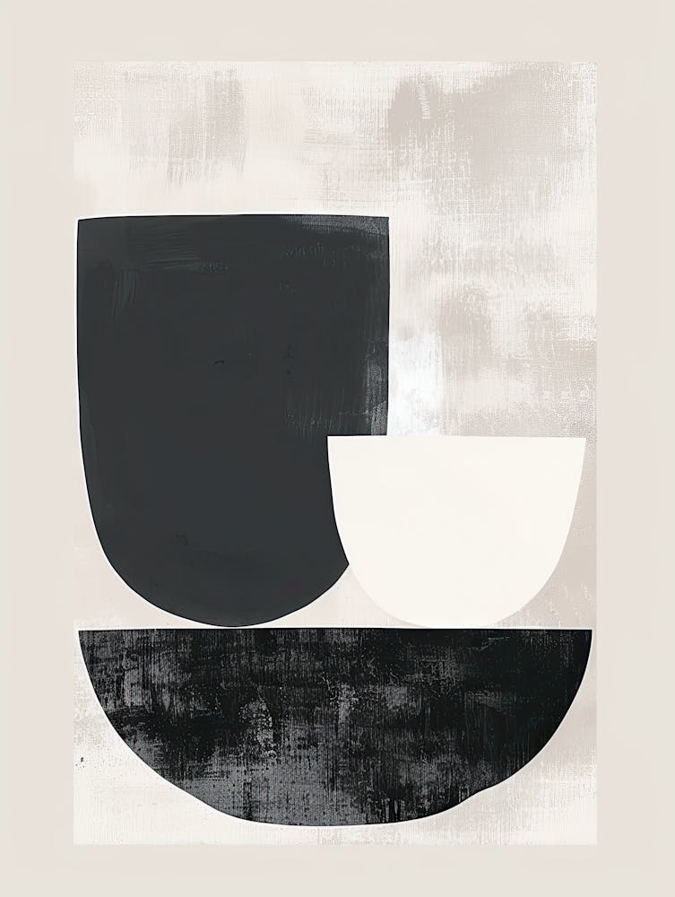 Black And White Abstract Painting