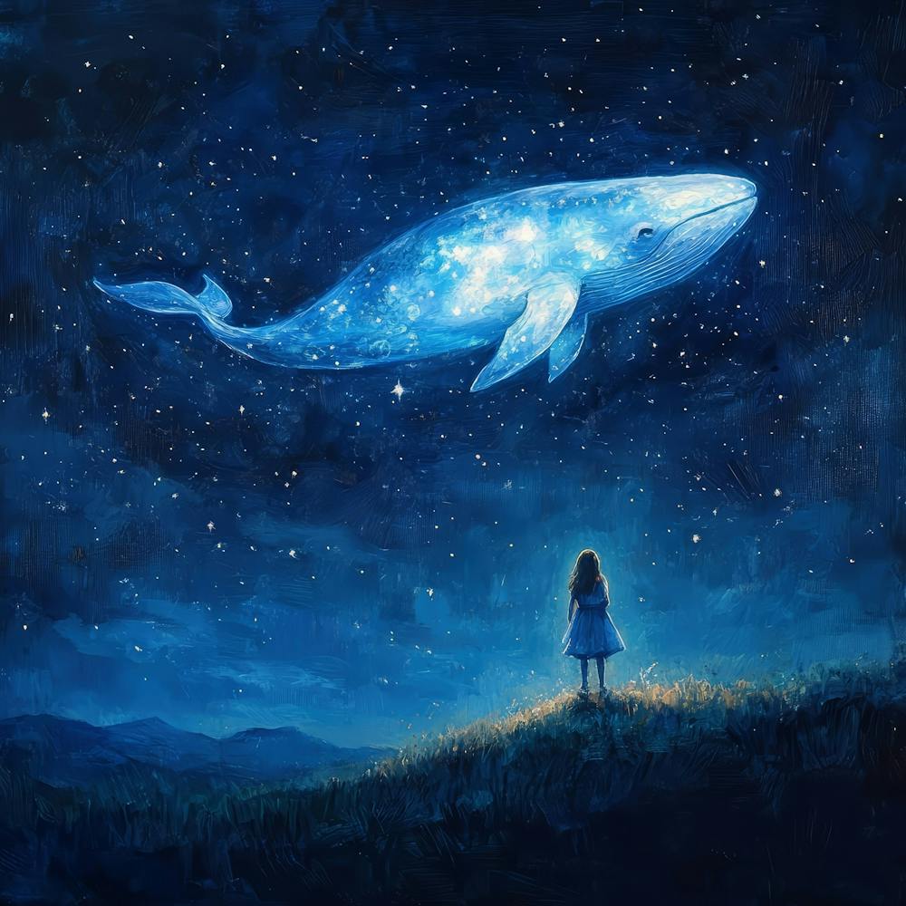 Whale In The Starry Night Sky 1