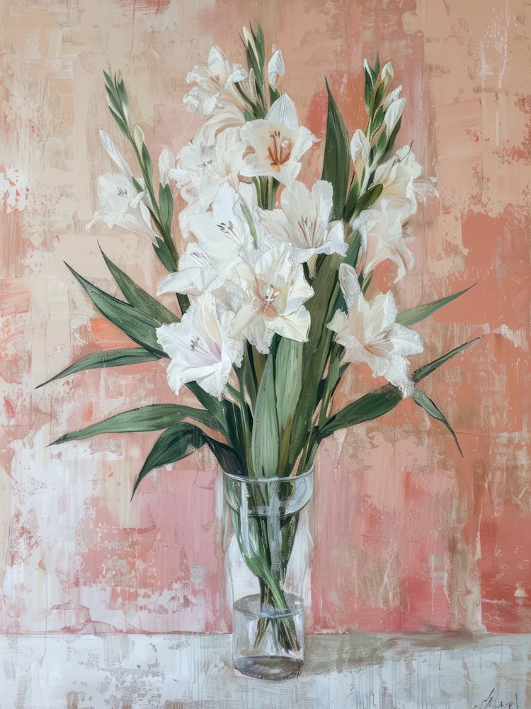 Eine Welt Der Blumen Gladiolen 3 Gemälde