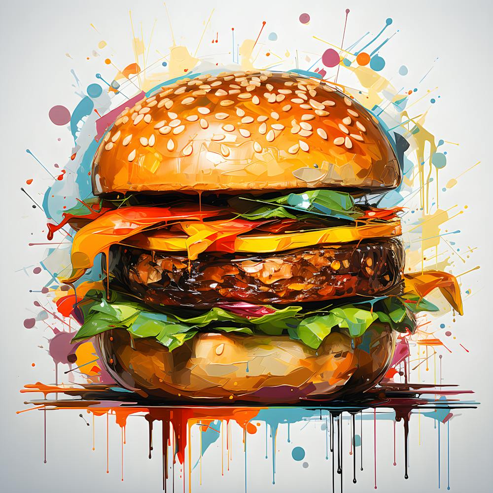 Artistic Burgers Modern Culinary Design