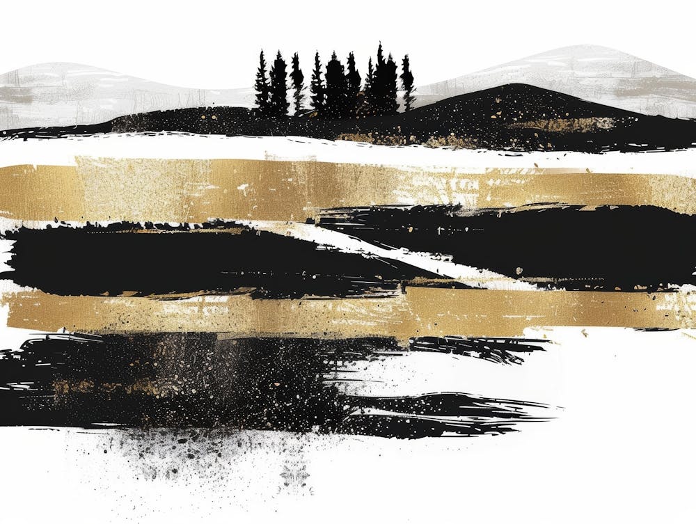 Black And Gold Canvas Print 35