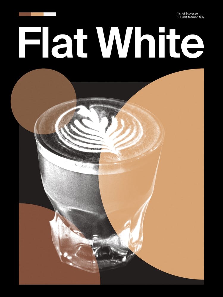 Mid Century Dark Flat White Coffee